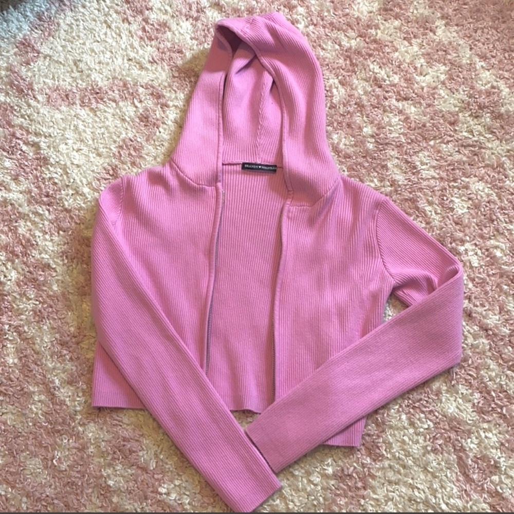 Brandy Melville Pink Zip Up